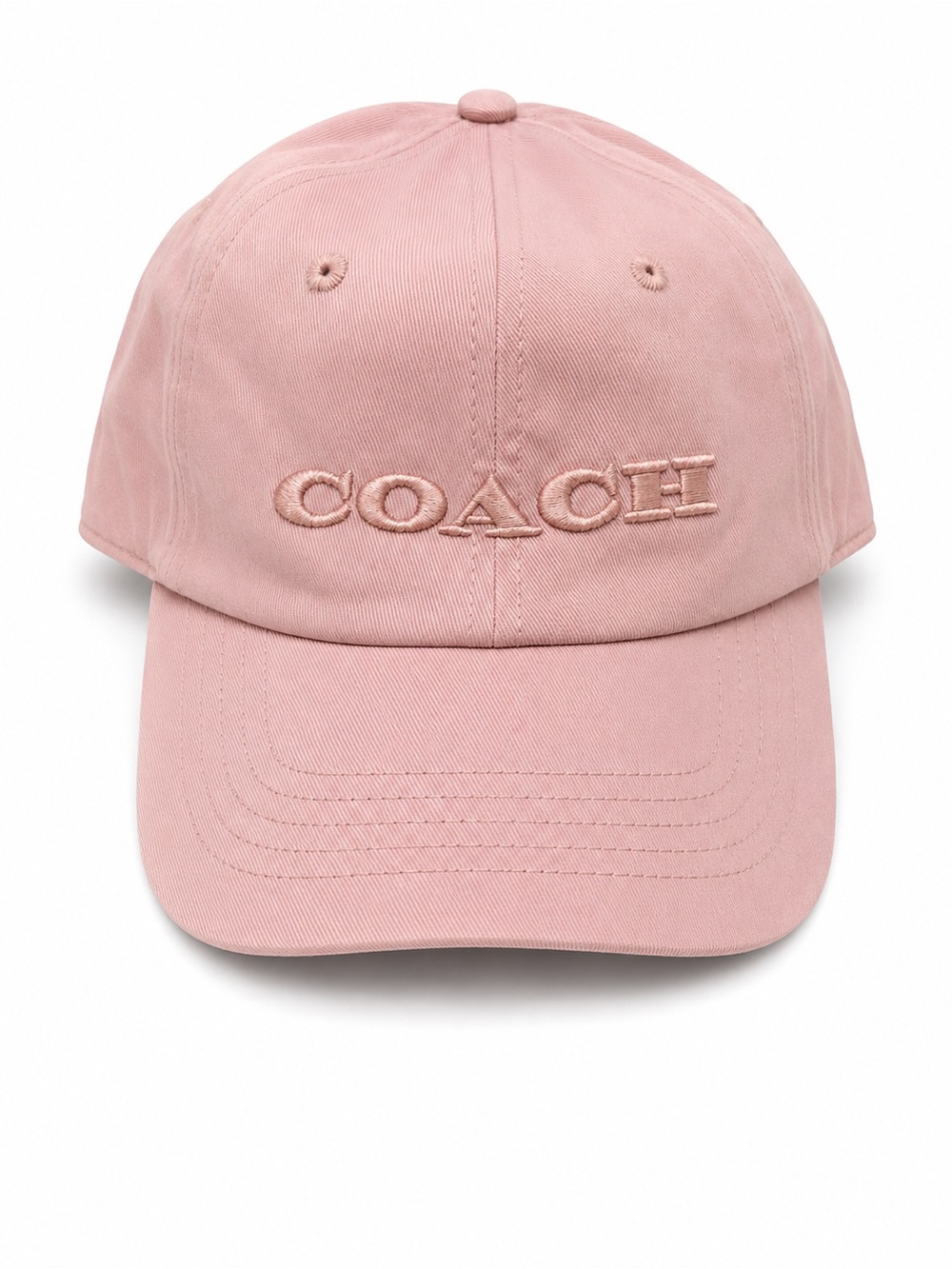 Coach Blush Pink Embroidered Logo Baseball Cap